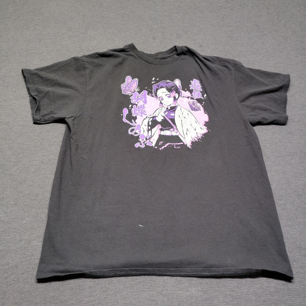 Demon Slayer Shinobu Kocho Graphic Tee Mens Large Black Anime
